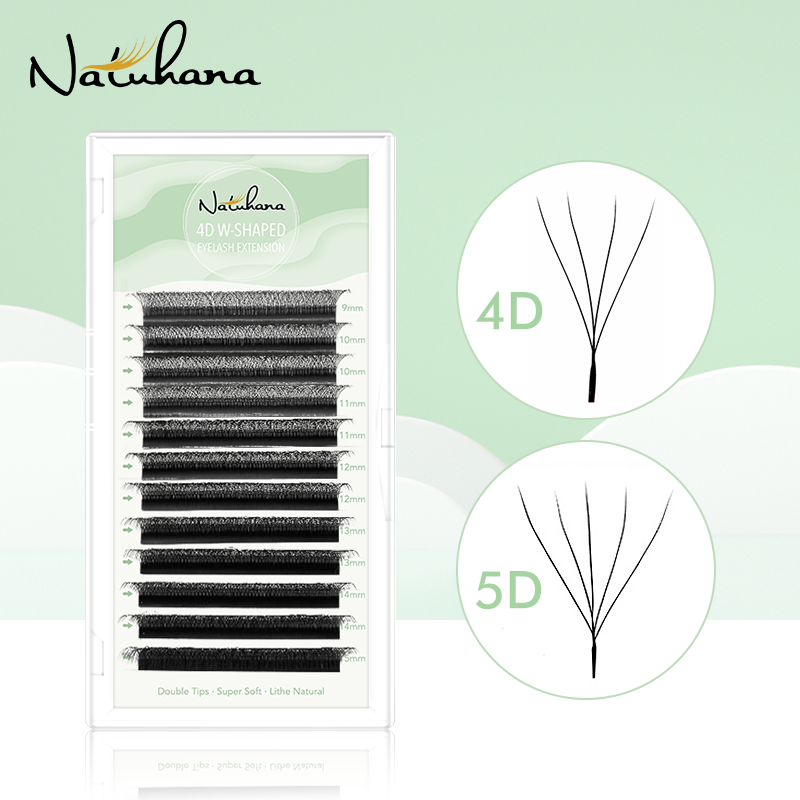 Eyelash Extension Wet Look - NATUHANA W-Shaped 4D 5D Volume Eyelash