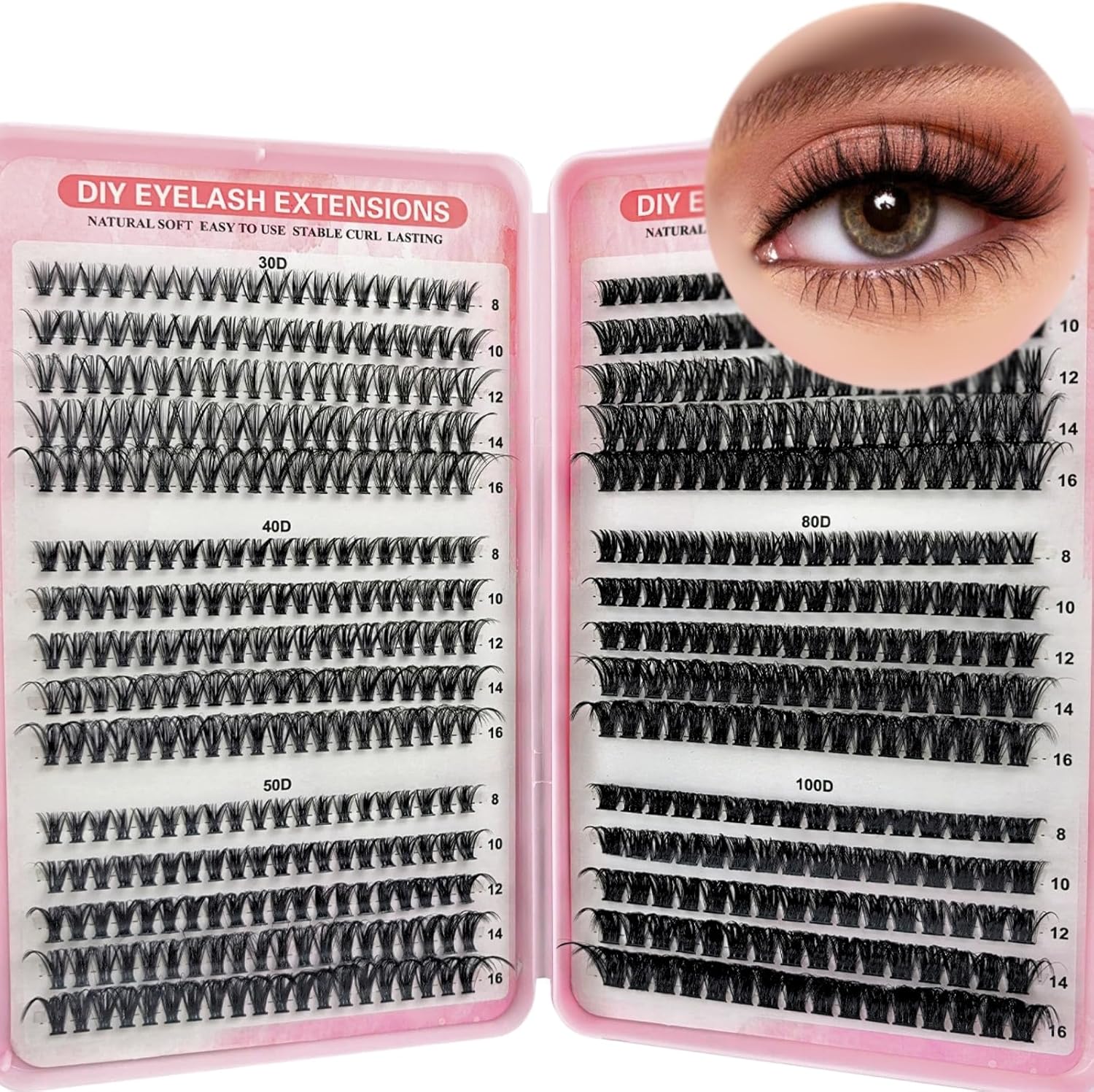 Eyelash Extension Hybrid - Eyelash Extensions Individual Lashes 30-100D C