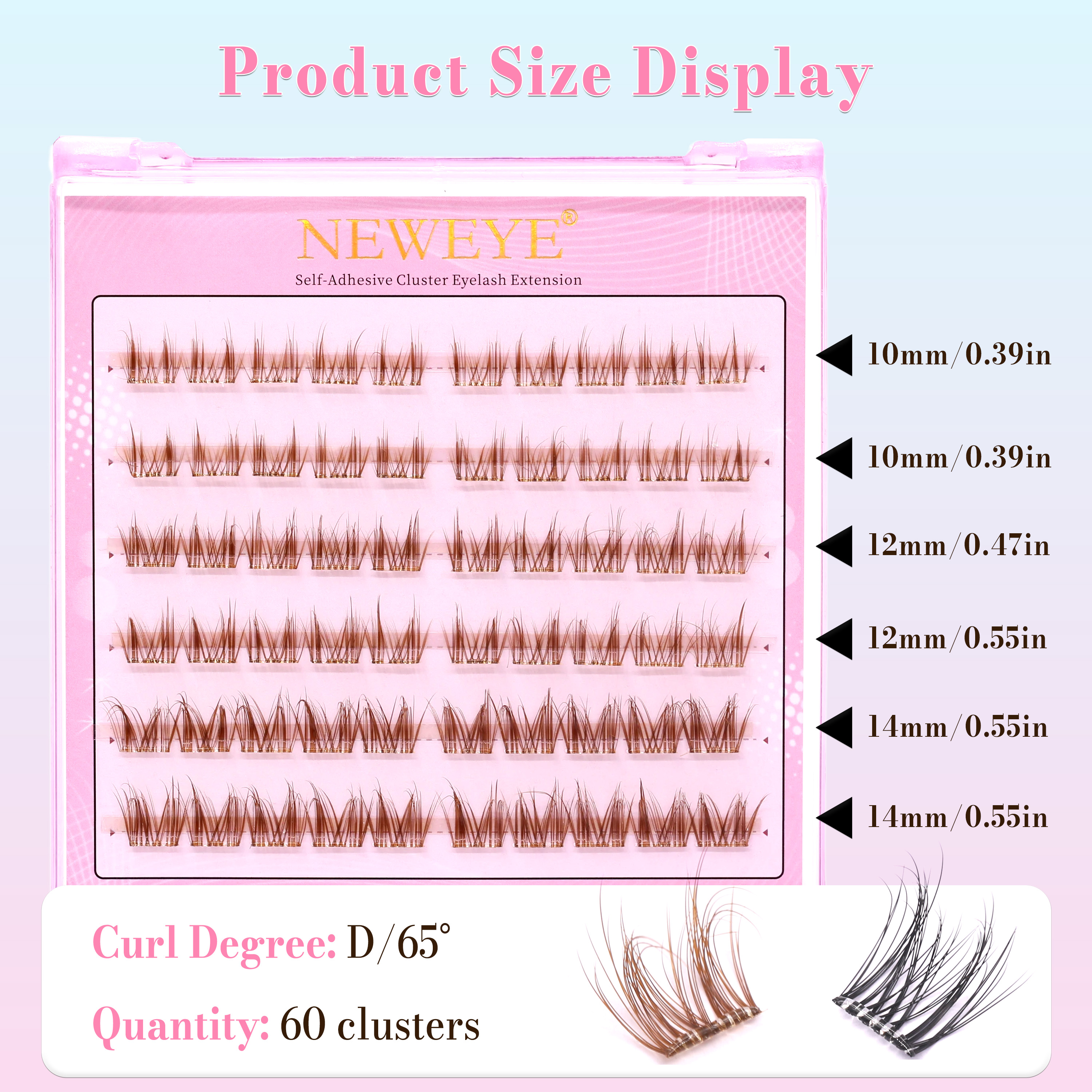 Eyelash Extension No 10 - NE Series NE05 New Packing 6Rows