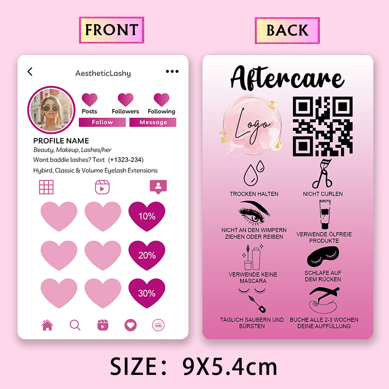 Custom Loyalty Cards with Logo - Eyelash Extension Logo Design avaliação e preço