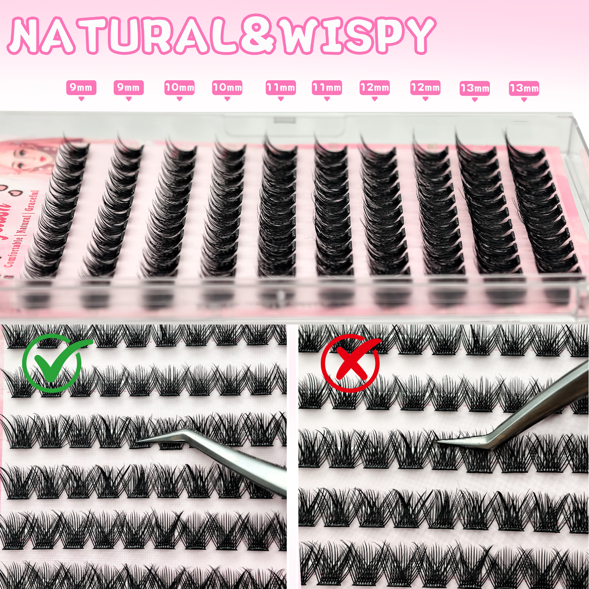 10 Rows False Eyelashes Natura - Eyelash Extension No 10 avaliação e preço