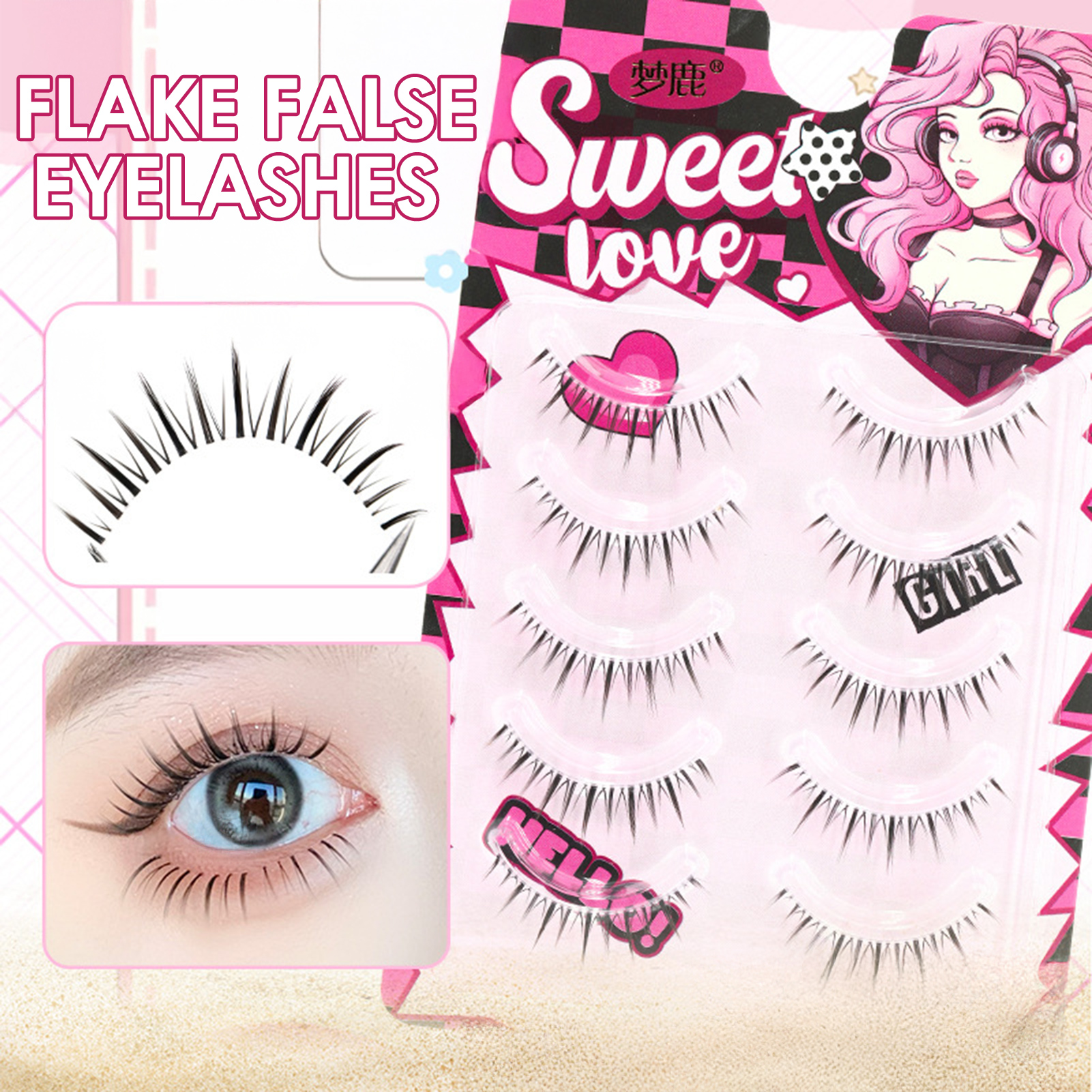Natural Thick False Eyelashes  - Eyelash Extension Doll Eye avaliação e preço