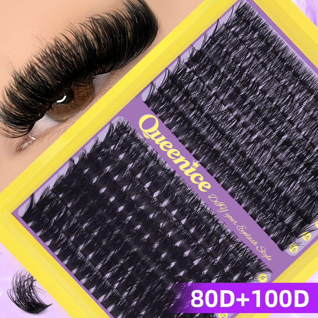 QUEENICE Fluffy Eyelash Cluste - Eyelash Extension Individual avaliação e preço