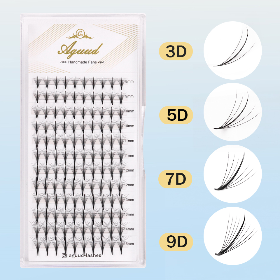 AGUUD 3D 5D 7D 9D Wispy Premad - Eyelash Extension Hybrid avaliação e preço