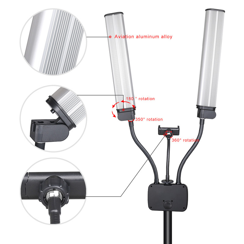 45W Flexible Double Arms LED F - Eyelash Extension Videos avaliação e preço