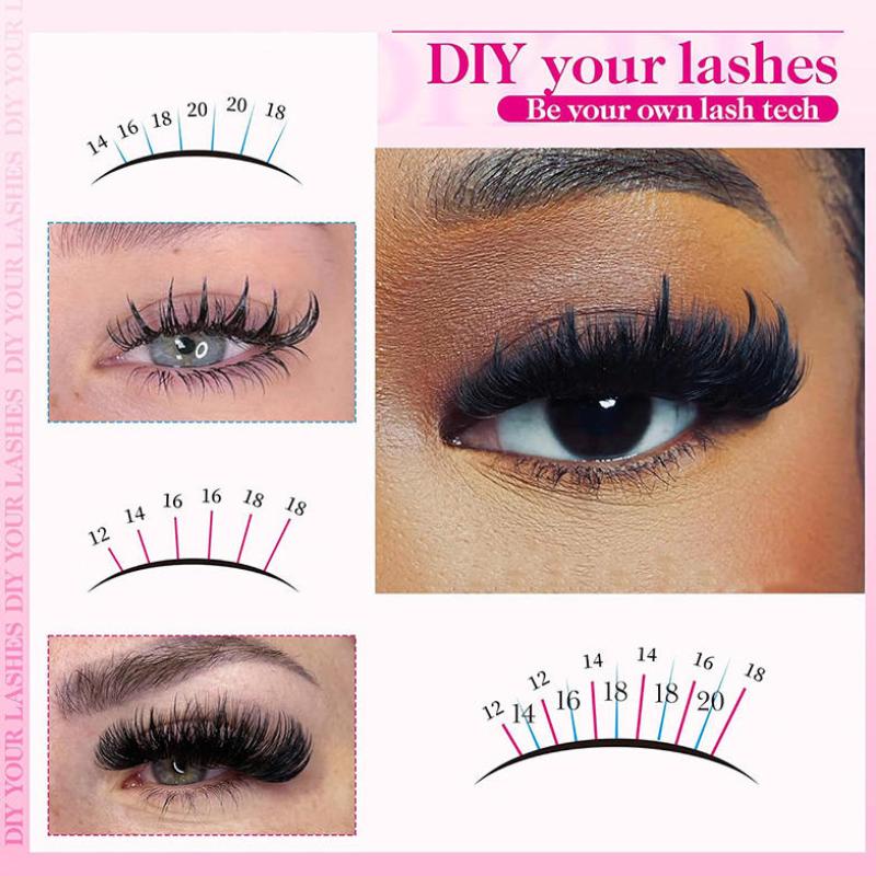 1 Box False Eyelashes Clusters - Eyelash Extension Individual avaliação e preço