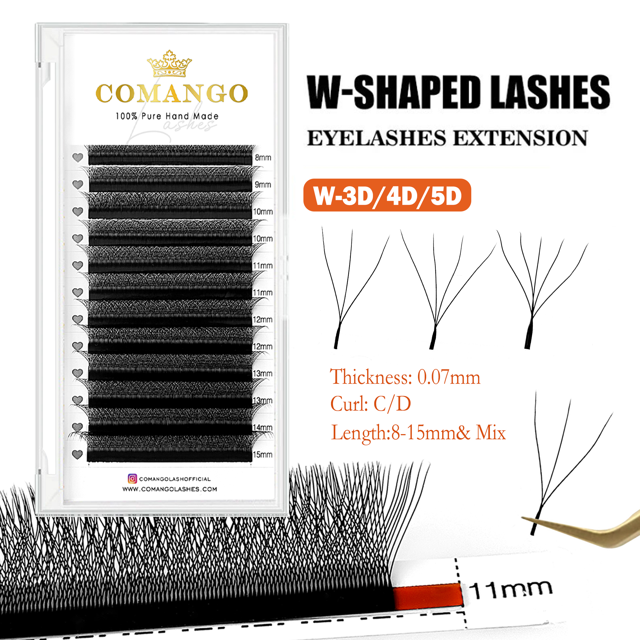 CoMango C/D Curl High Quality  - Eyelash Extension Hybrid avaliação e preço