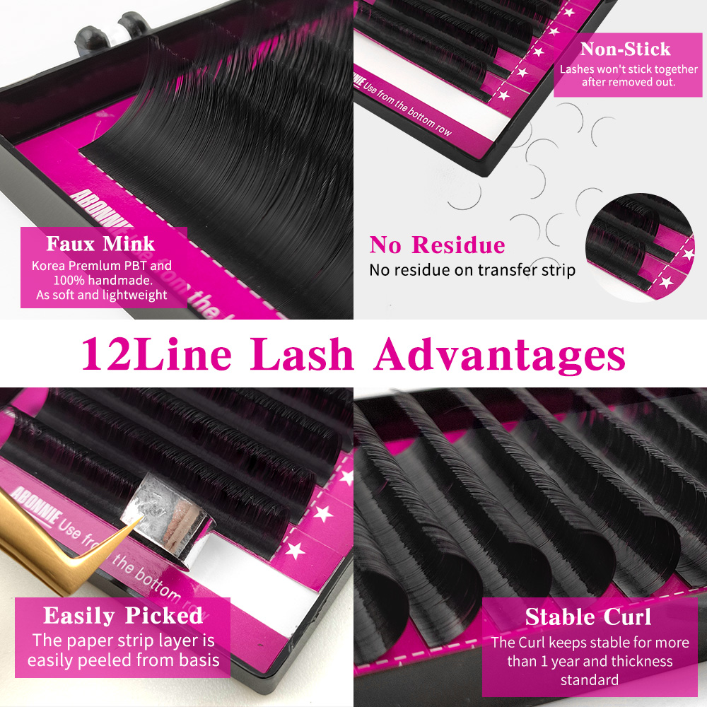 Abonnie  Fluffy Classic Lashes - Eyelash Extension Wet Look avaliação e preço