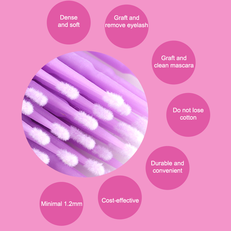 50/100PCS Disposable Micro Bru - Eyelash Extension Removal avaliação e preço