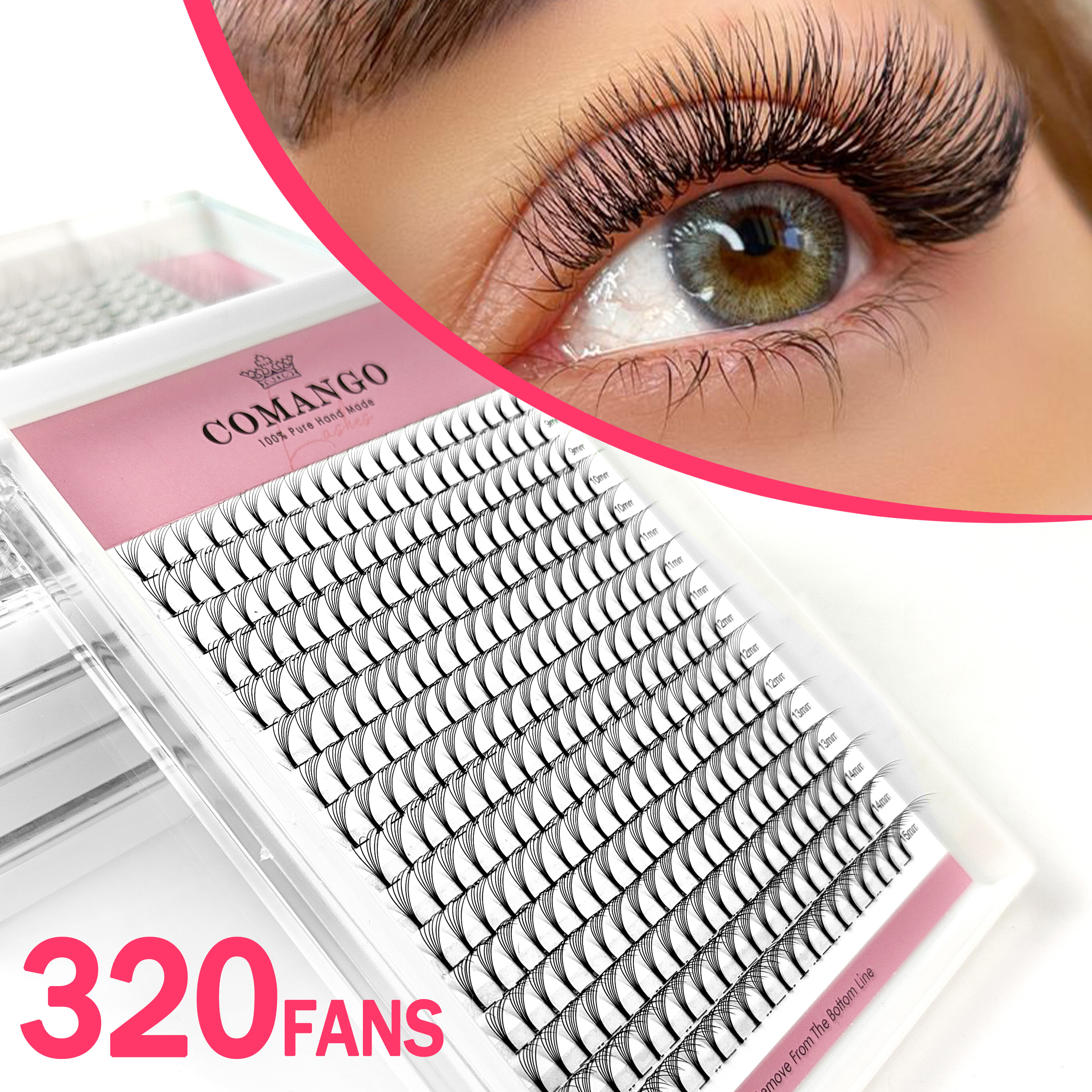 CoMango 320pcs Short Stem Prem - Eyelash Extension Wet Look avaliação e preço