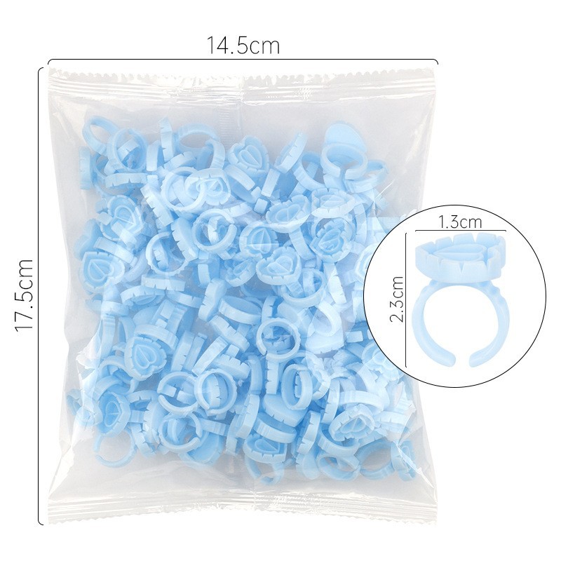 100Pcs Disposable Glue Ring Ho - Eyelash Extension Repair avaliação e preço