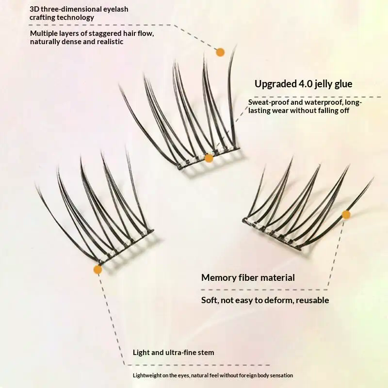7 Rows Self-Adhesive Eyelashes - Eyelash Extension Individual avaliação e preço
