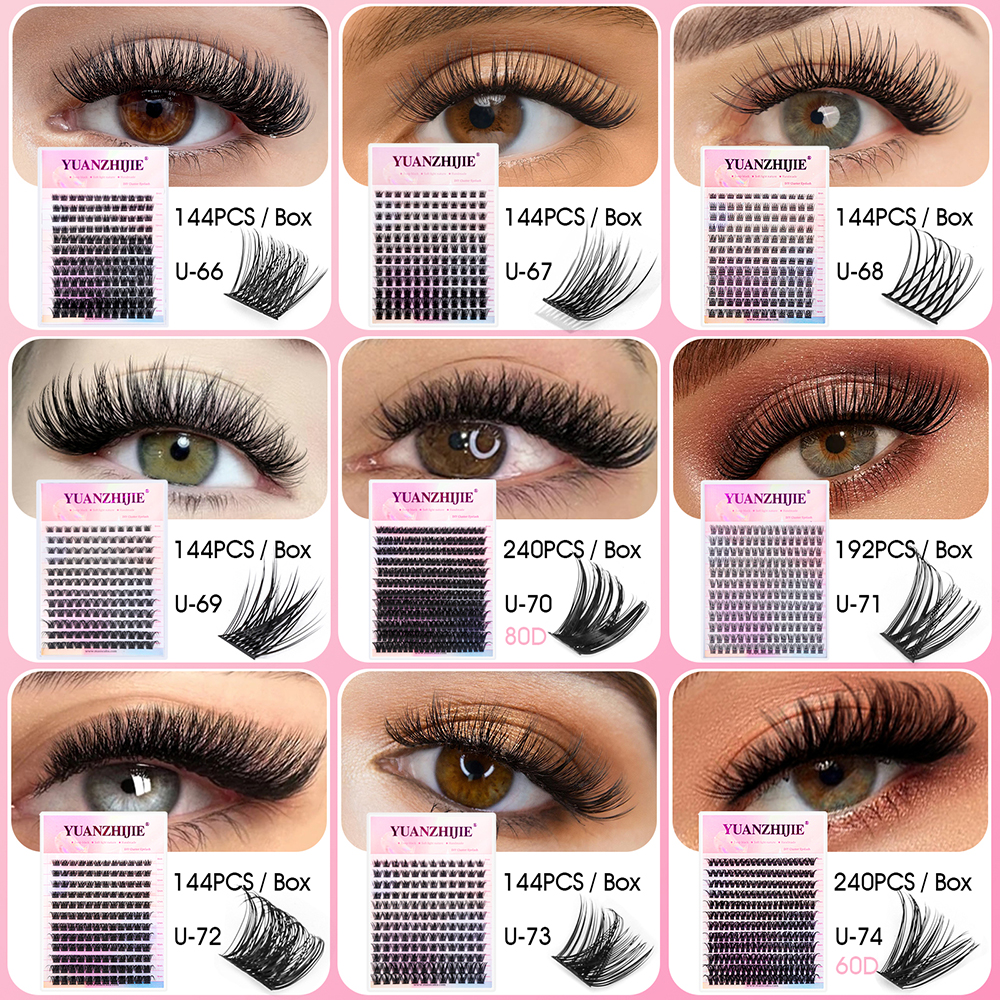 12 Rows YUANZHIJIE Premium Fau - Eyelash Extension Hybrid avaliação e preço