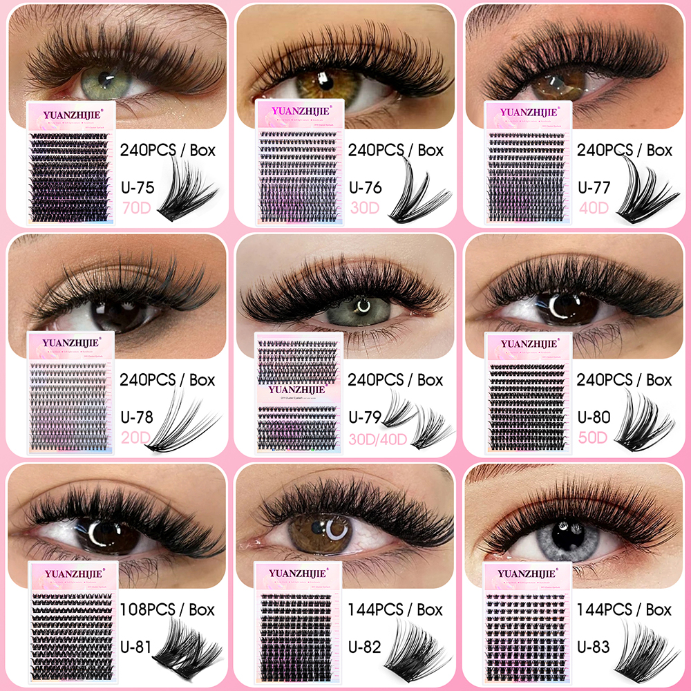 12 Rows YUANZHIJIE Premium Fau - Eyelash Extension Hybrid avaliação e preço