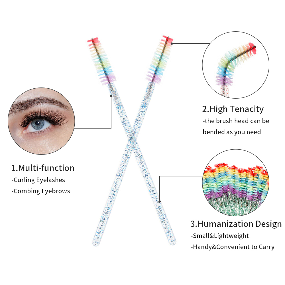 50PCS Rainbow Crystal Eyelash  - Eyelash Extension Repair avaliação e preço