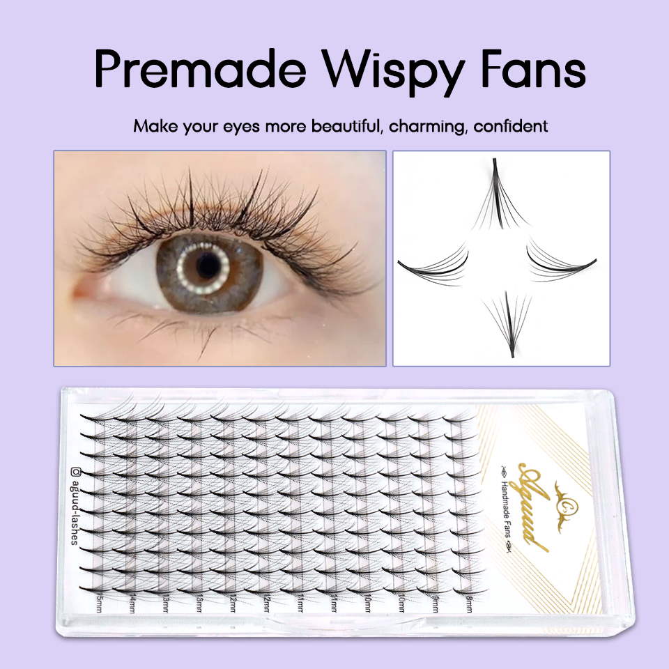Aguud 3D 5D 7D 9D Wispy Prefab - Eyelash Extension Hybrid avaliação e preço