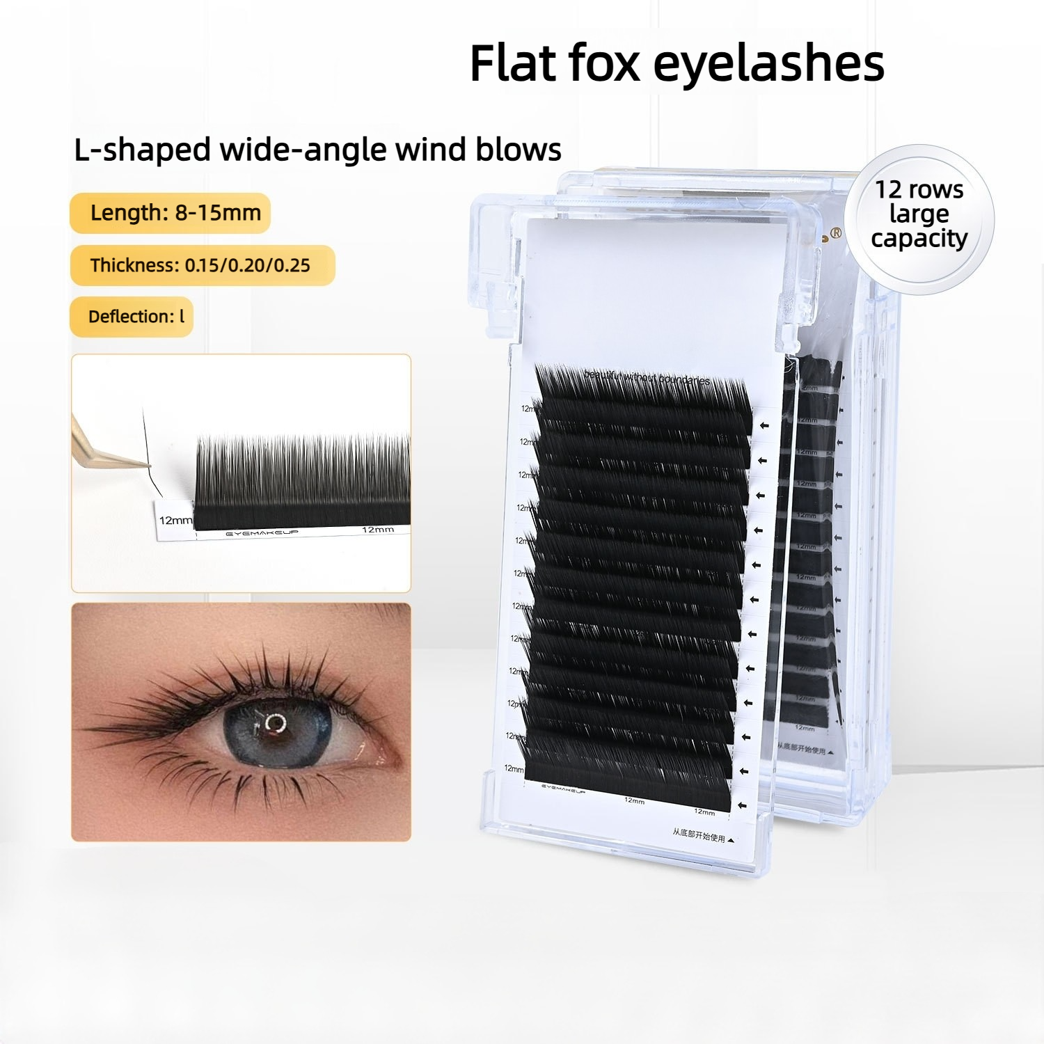 L Curl Flat Lashes Wispy Manga - Eyelash Extension Doll Eye avaliação e preço