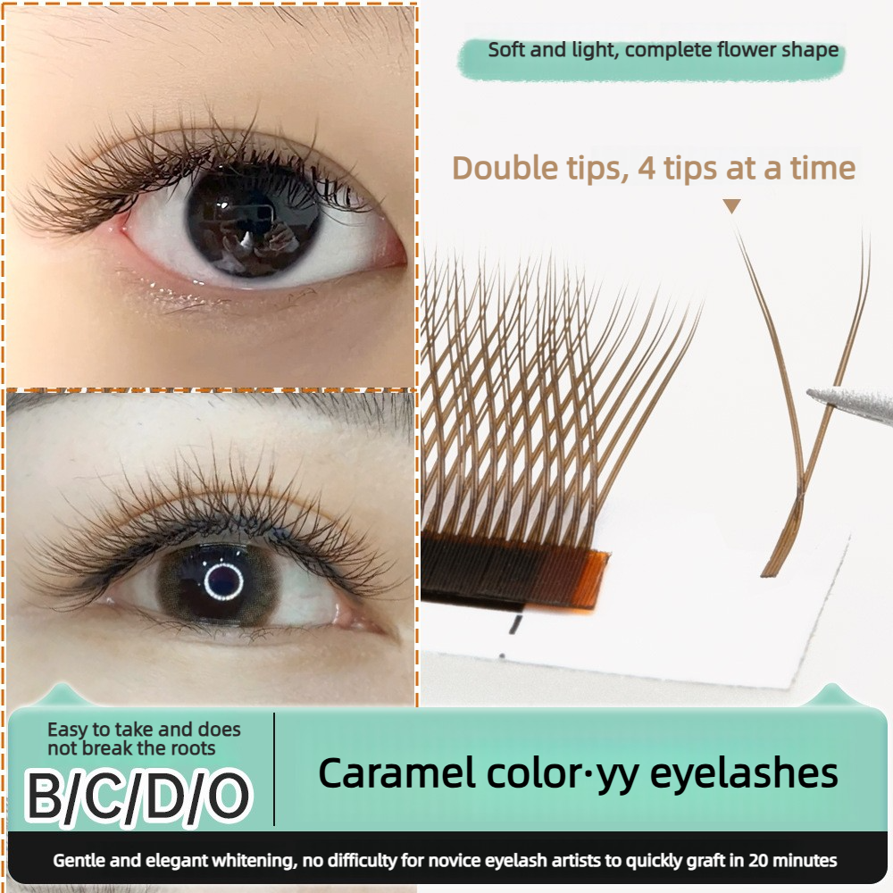 Brown YY Premade Fans Eyelash  - Eyelash Extension Hybrid avaliação e preço