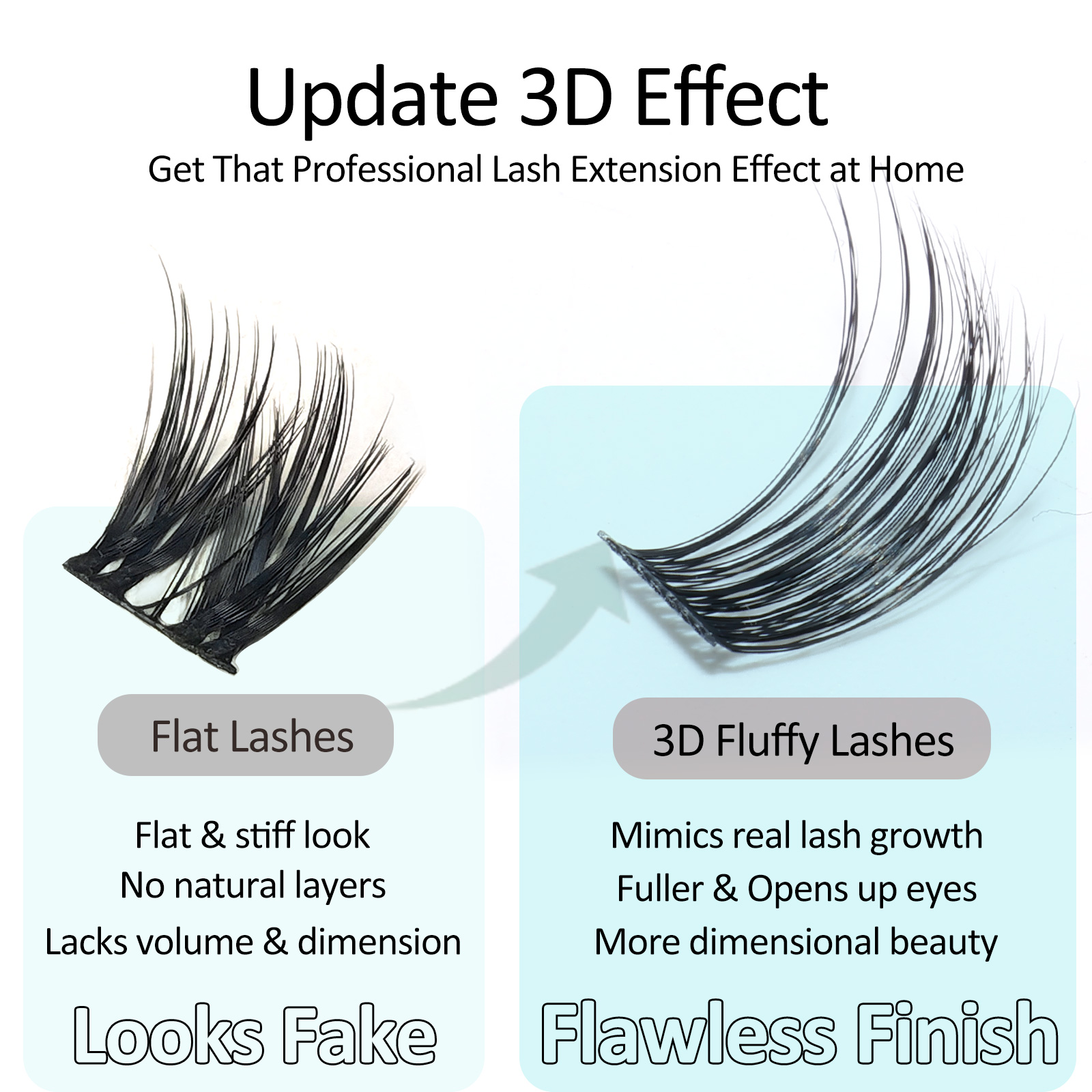 Mscici Lashes Clusters Curl 3D - Eyelash Extension Doll Eye avaliação e preço