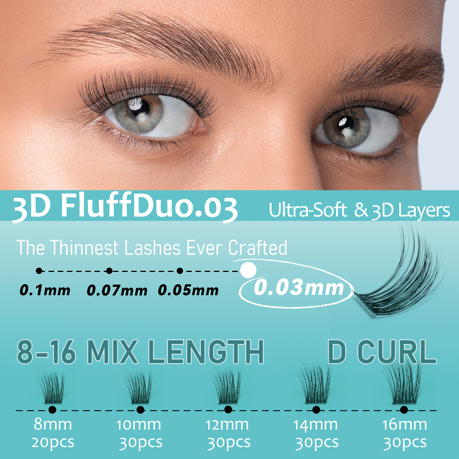 Mscici Lashes Clusters Curl 3D - Eyelash Extension Doll Eye avaliação e preço