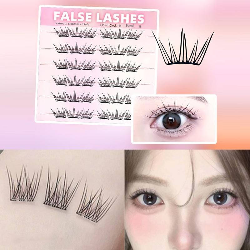 6 Rows Dense Natural False Eye - Eyelash Extension Glue avaliação e preço