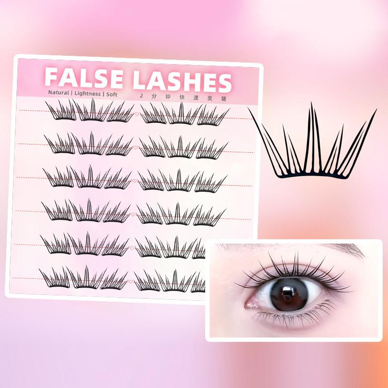 6 Rows Dense Natural False Eye - Eyelash Extension Glue avaliação e preço