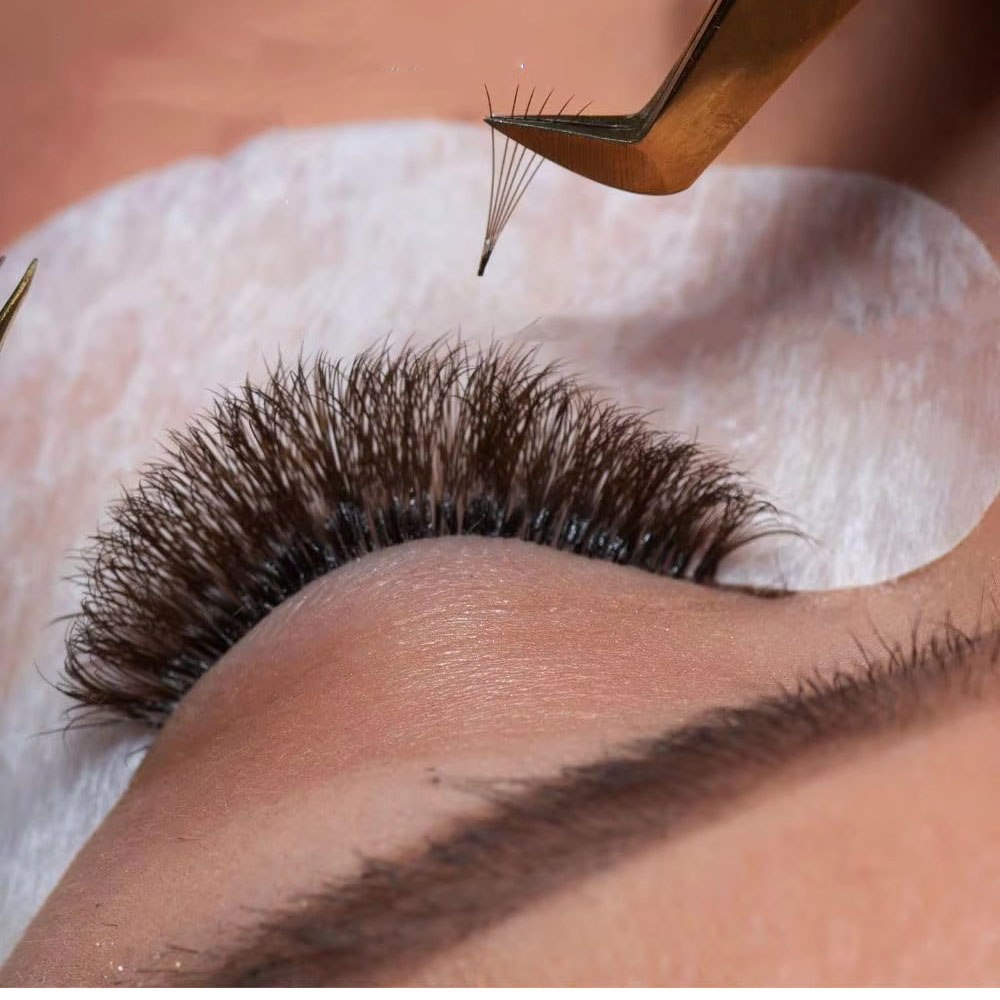 1200Fans 3D 8D 5D Brown Colore - Eyelash Extension Hybrid avaliação e preço
